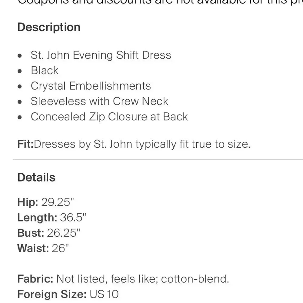 ST. JOHN evening dress size 10 - Picture 7 of 10